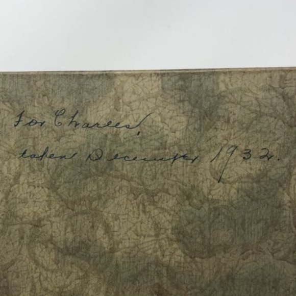 Vtg Portrait Photo 1932 Picture Colorized Print Cardboard Frame VanDyke‎ Studio - Picture 4 of 12